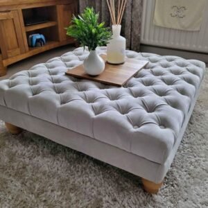 The Sevilla Handmade Fabric Footstool & Coffee Table