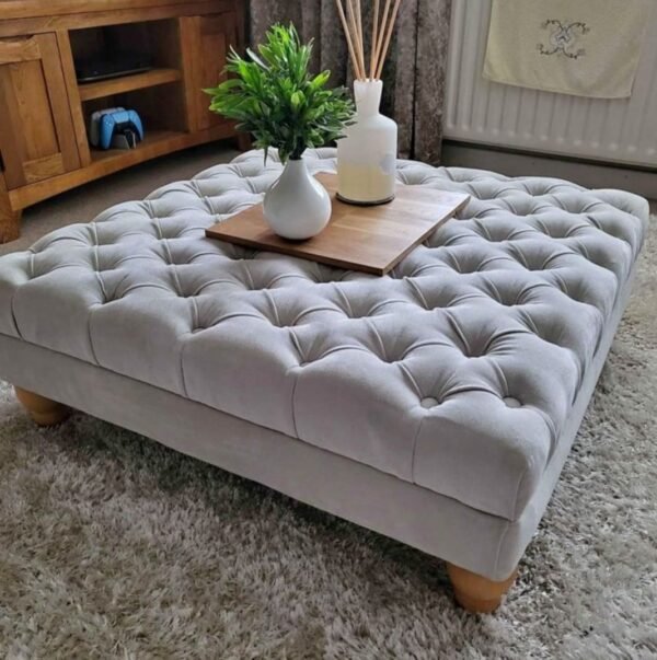 The Sevilla Handmade Fabric Footstool & Coffee Table